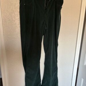 SHEIN MOOSTA Women's Letter Embroidered Casual Flared Corduroy Pants, Versatile